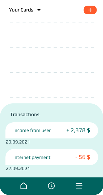 A mobile banking app interface